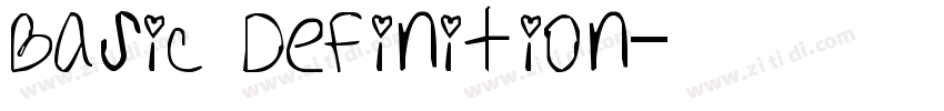 Basic Definition字体转换